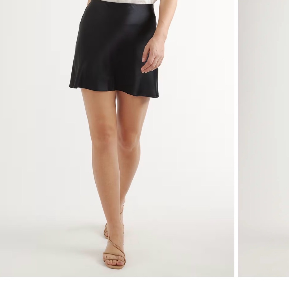 Quince Black Mini Skirt